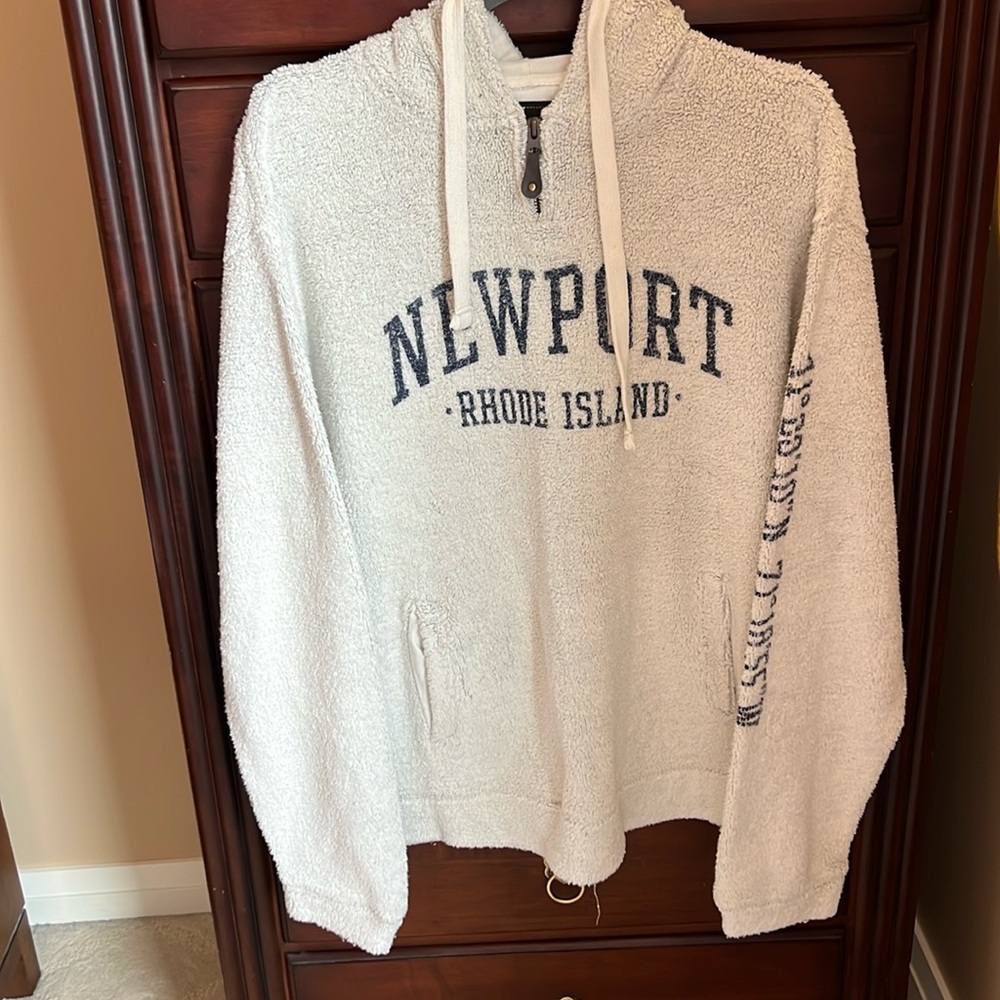 Austin's Unisex 1/4 Zip Terry Loop Hoodie Newport Rhode Island Medium